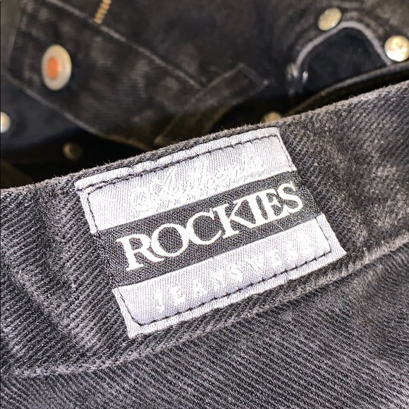 HANDPAINTED AUTHENTIC ROCKIES HIGHWAISTED JEANS - Picture 8 of 8